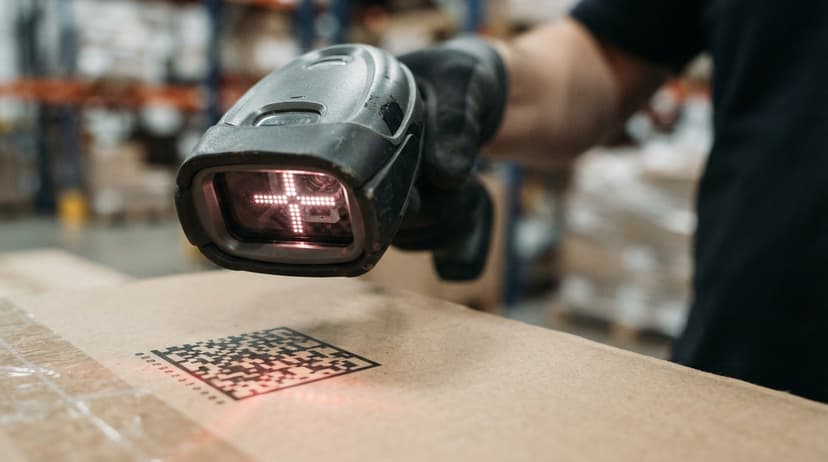 Close detail from the work 2d image barcode scanner supports