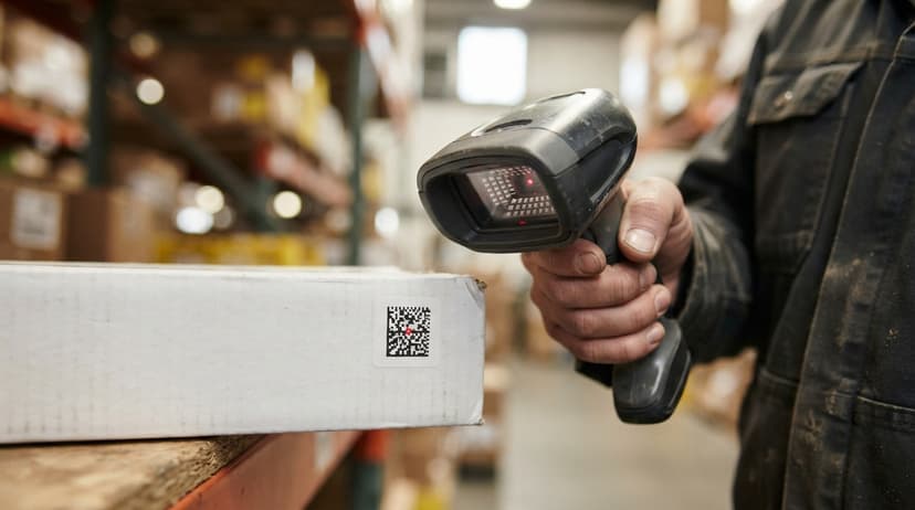 Close detail from the work 2d wireless barcode scanner supports
