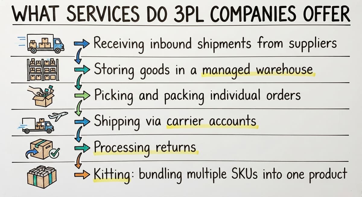 What Services Do 3PL Companies Offer, drawn out