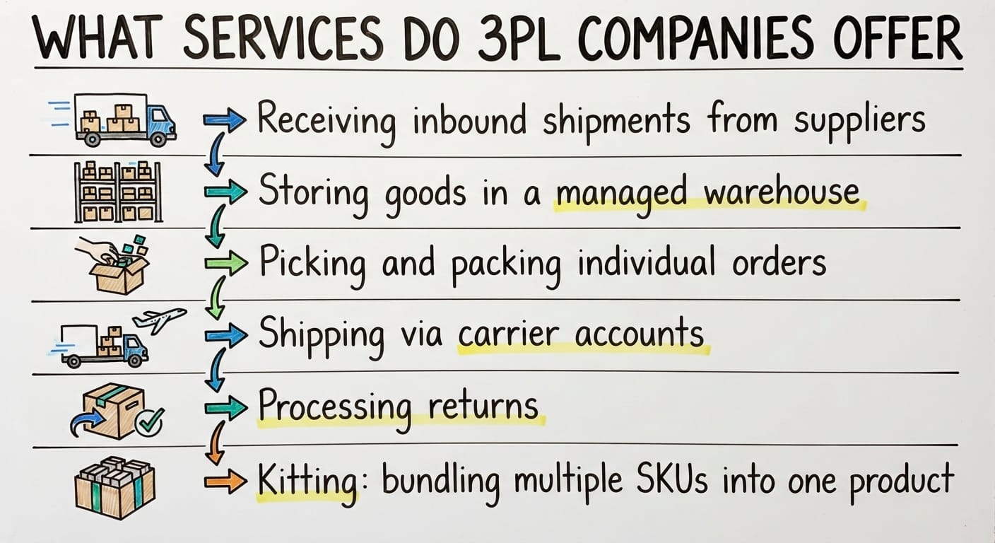 What Services Do 3PL Companies Offer, drawn out