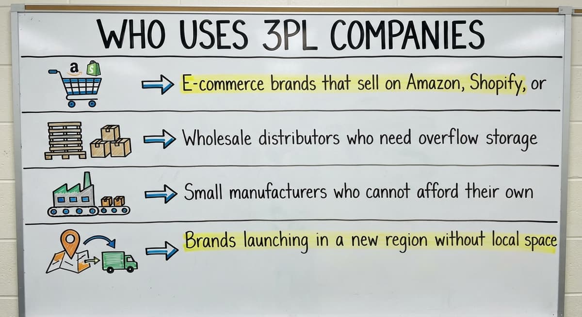 Who Uses 3PL Companies, drawn out
