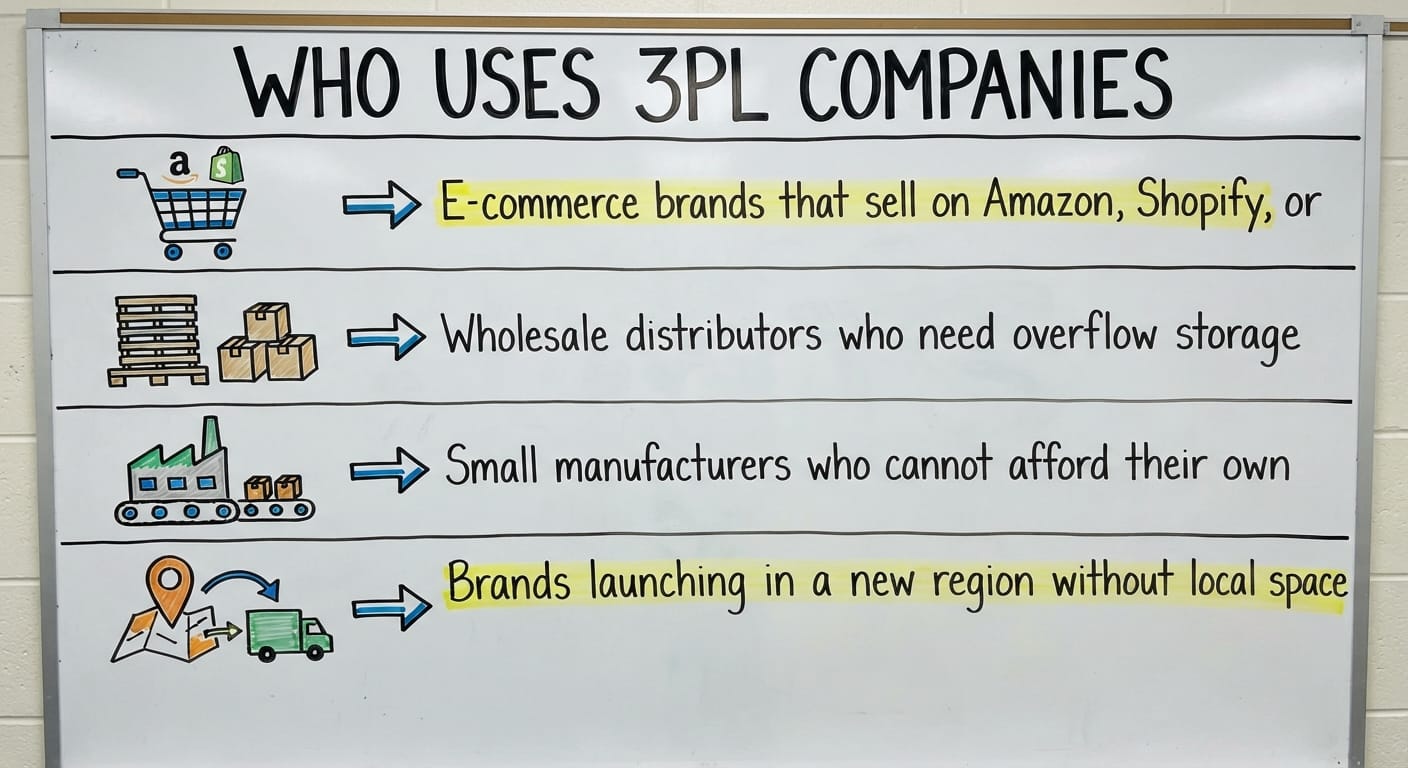 Who Uses 3PL Companies, drawn out