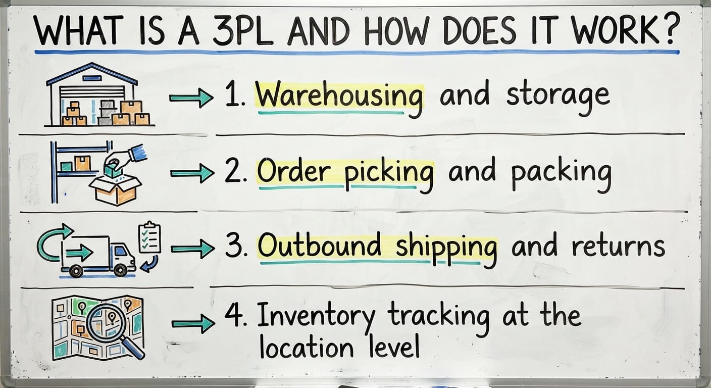 What Is a 3PL and How Does It Work?, drawn out