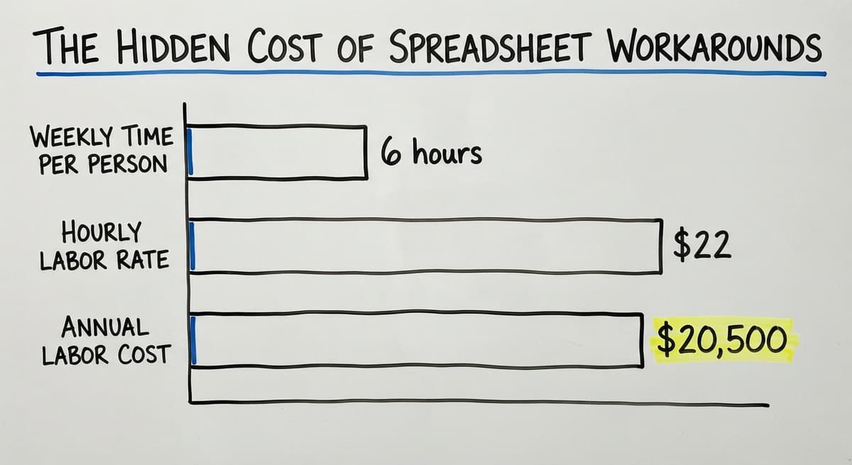 The Hidden Cost of Spreadsheet Workarounds, in figures