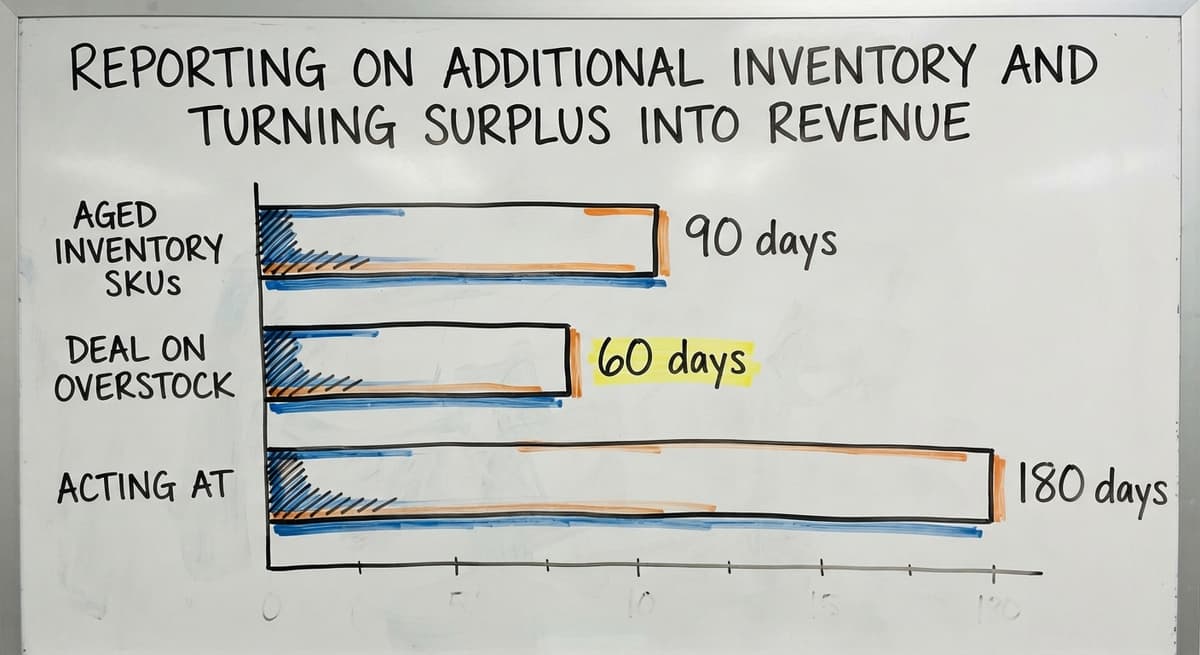 Reporting on Additional Inventory and Turning Surplus Into Revenue, in figures