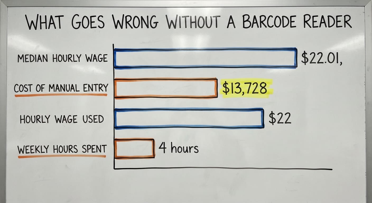What Goes Wrong Without a Barcode Reader, in figures
