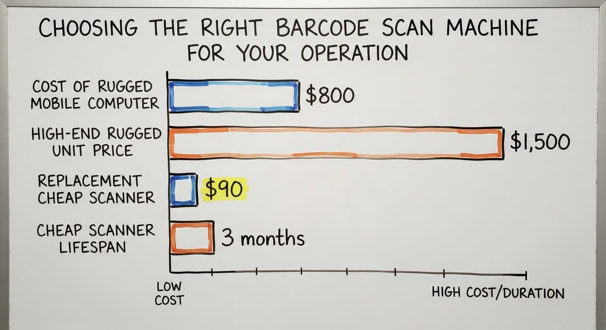 Choosing the Right Barcode Scan Machine for Your Operation, in figures
