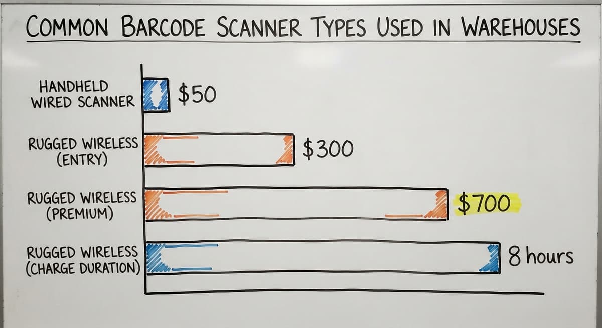 Common Barcode Scanner Types Used in Warehouses, in figures