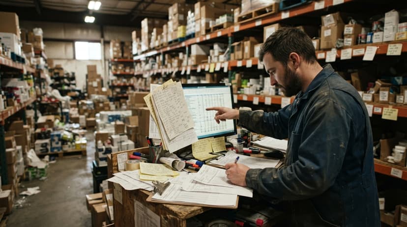 The manual process barcode system for inventory free replaces
