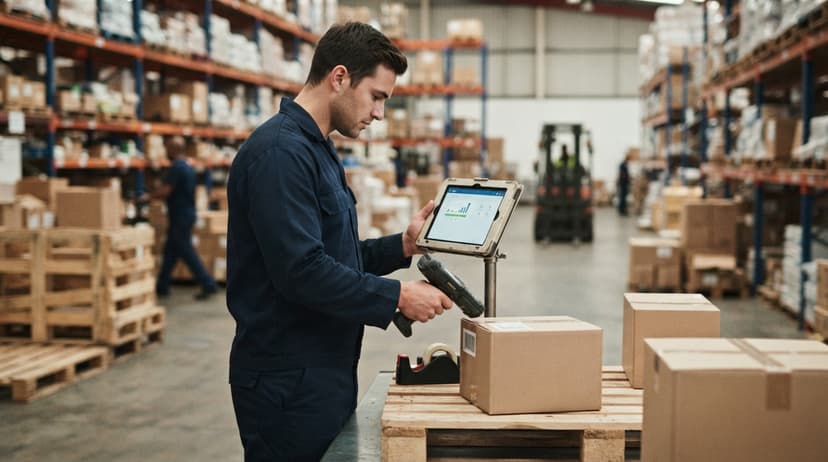 The team who would use barcode systems for warehouse, mid-task