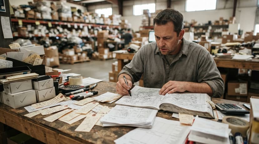 The manual process barcode words replaces