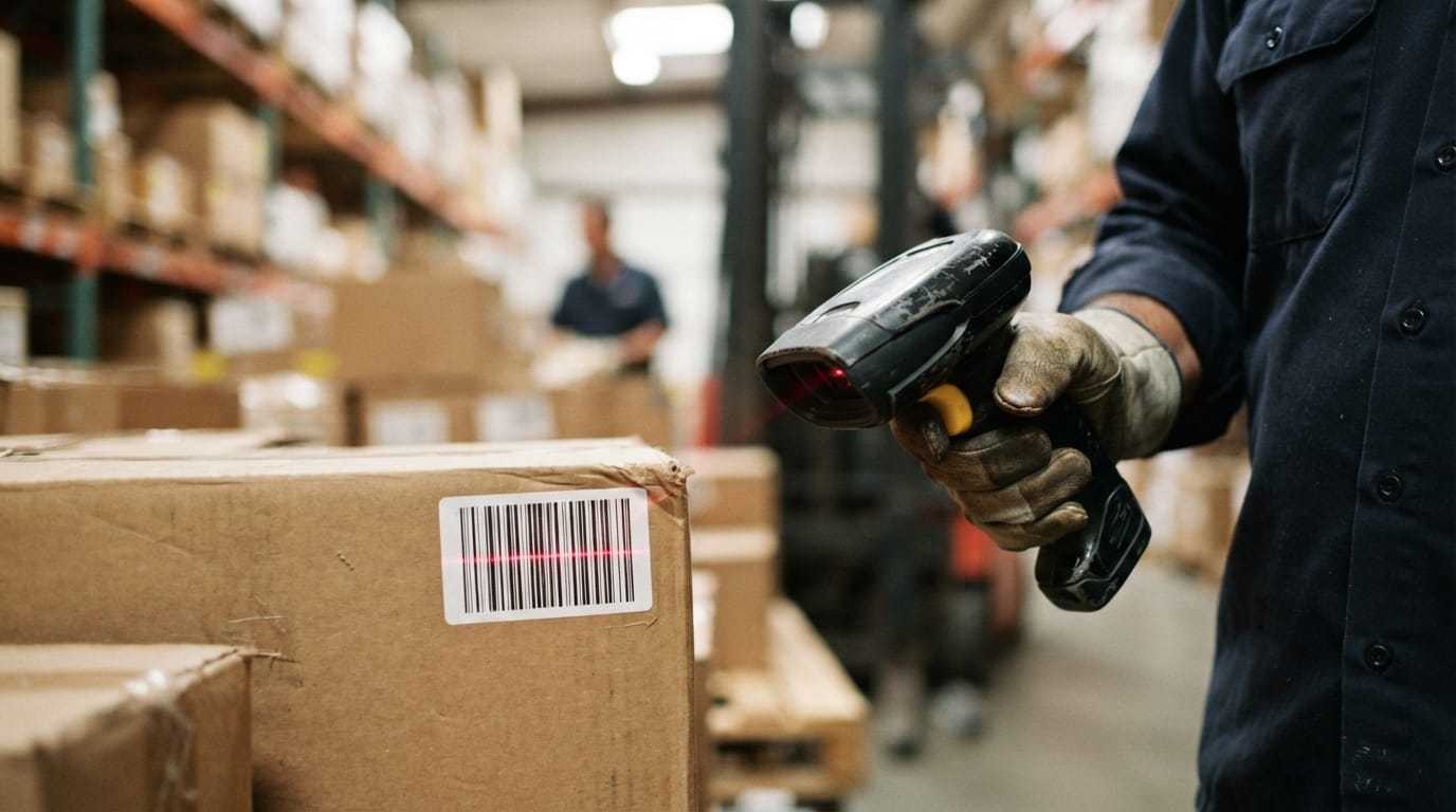 Close detail from the work best inventory management software for small businesses supports