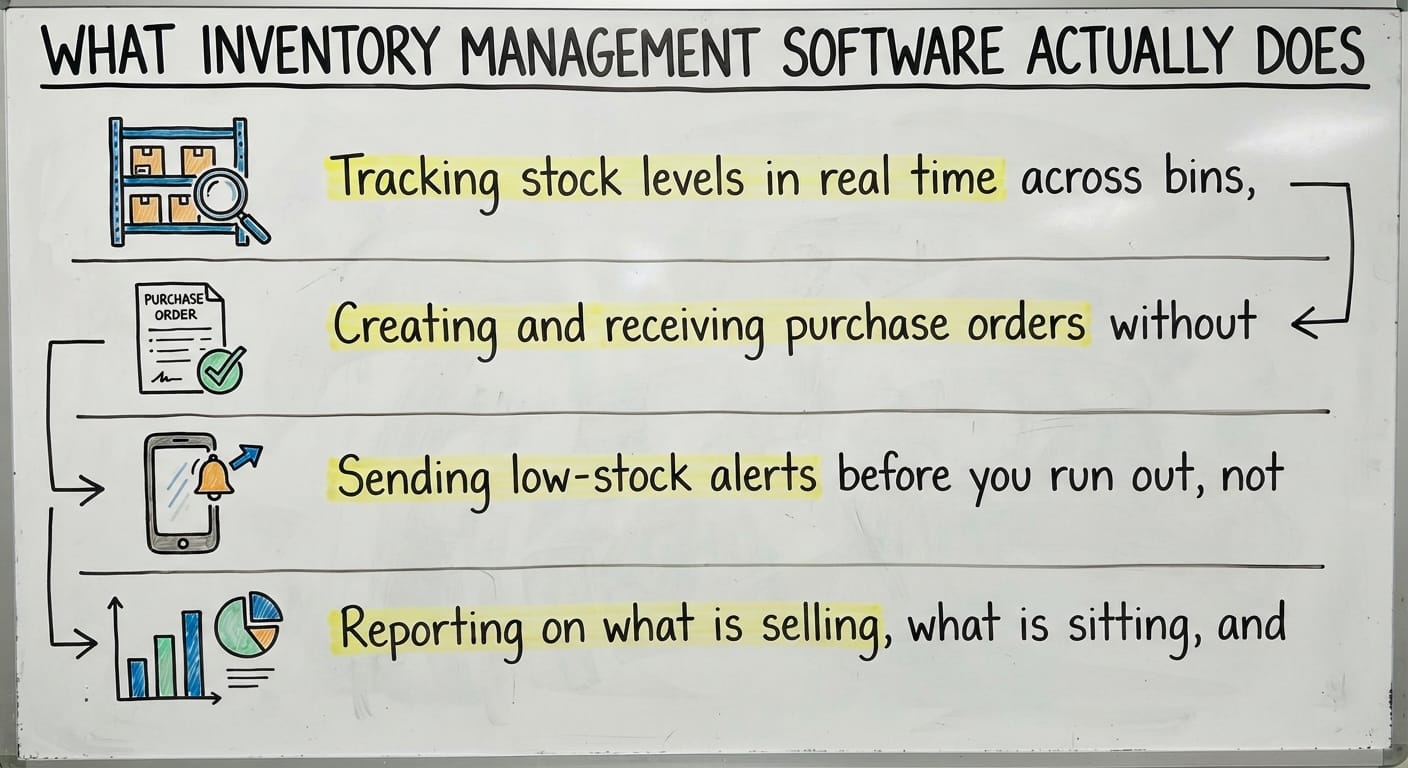 What Inventory Management Software Actually Does, drawn out