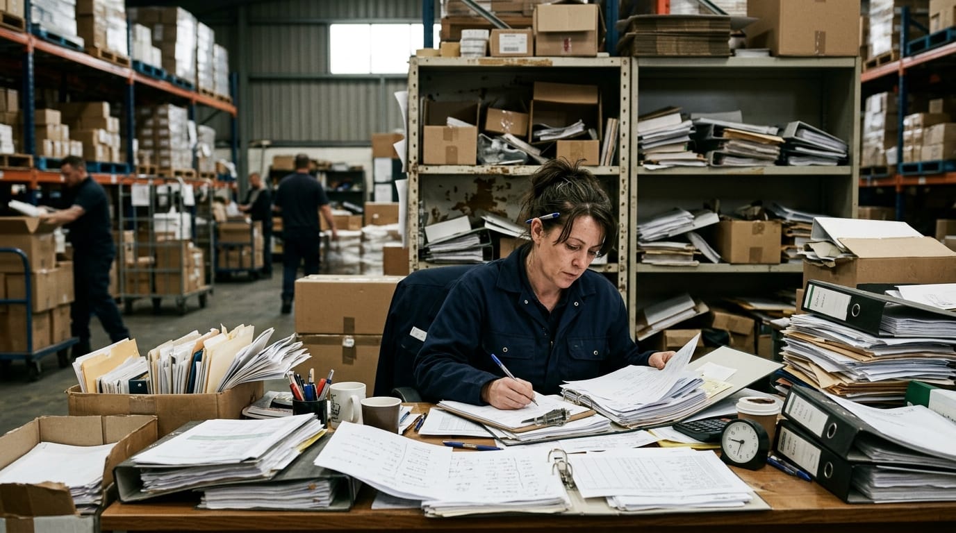 The manual process cloud warehouse management system replaces