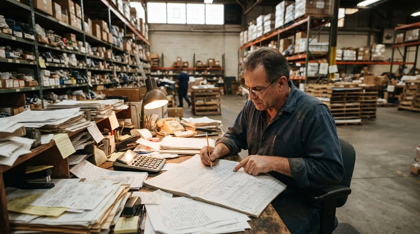 The manual process cogs average inventory replaces