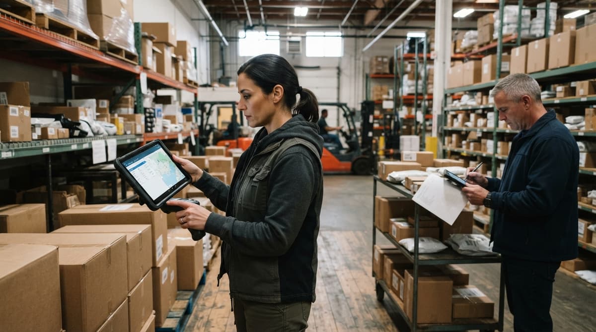 The team who would use cost of inventory management software, mid-task