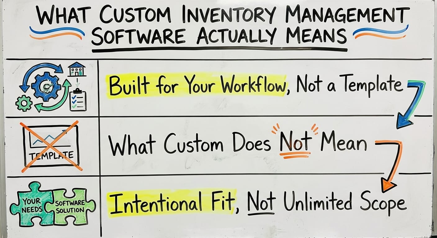 What Custom Inventory Management Software Actually Means, drawn out