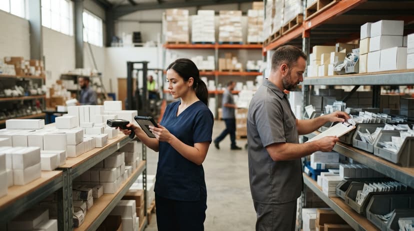 The team who would use dental inventory management, mid-task