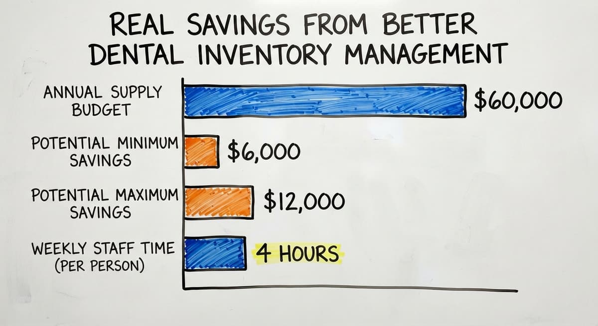 Real Savings From Better Dental Inventory Management, in figures