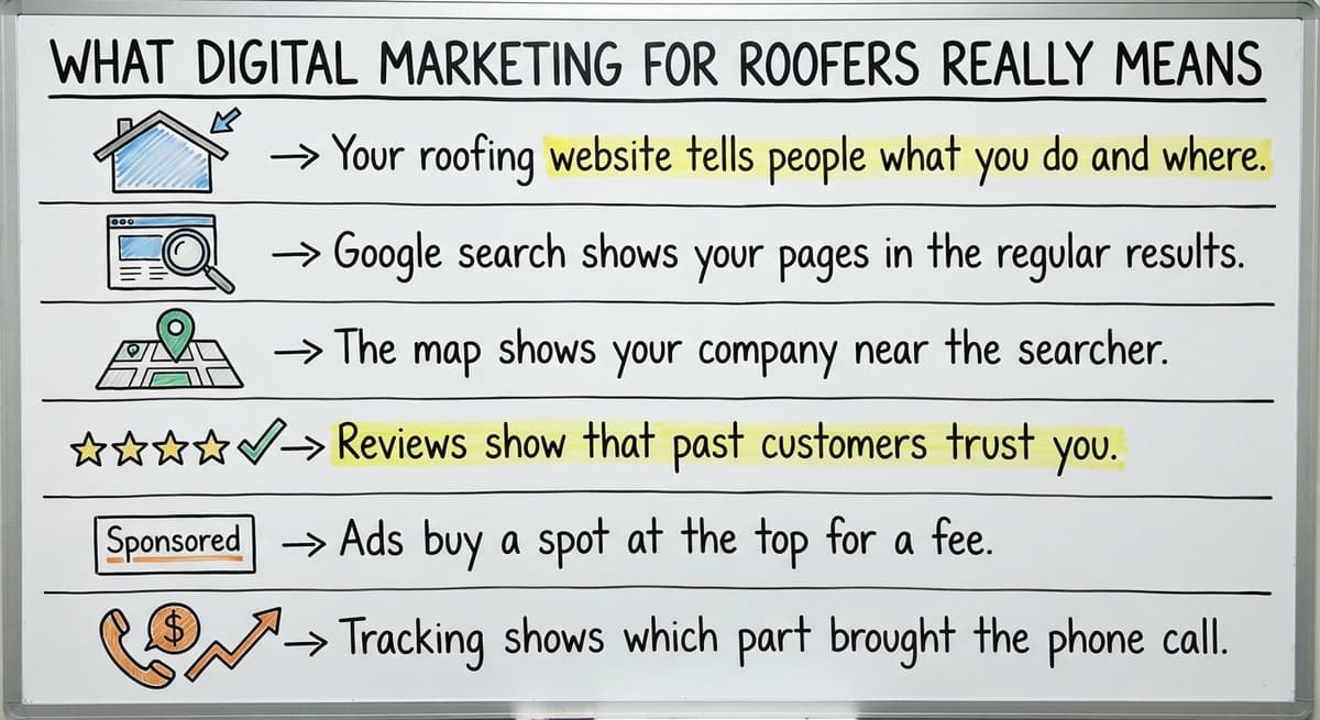 What Digital Marketing for Roofers Really Means, drawn out