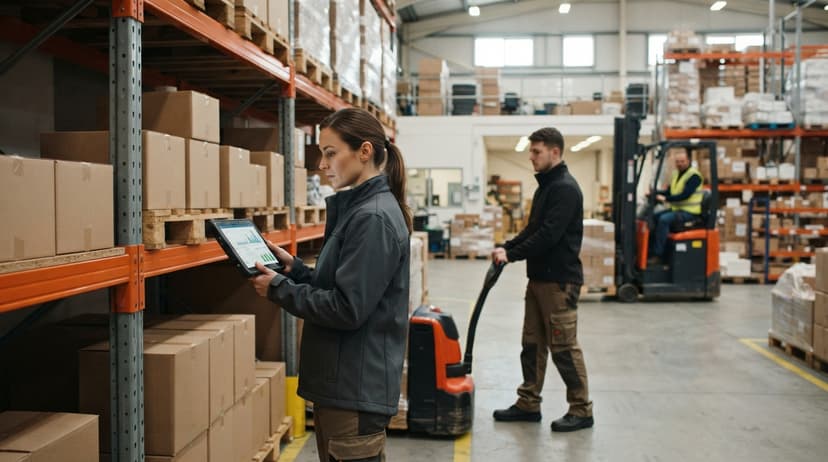 The team who would use distribution management software, mid-task