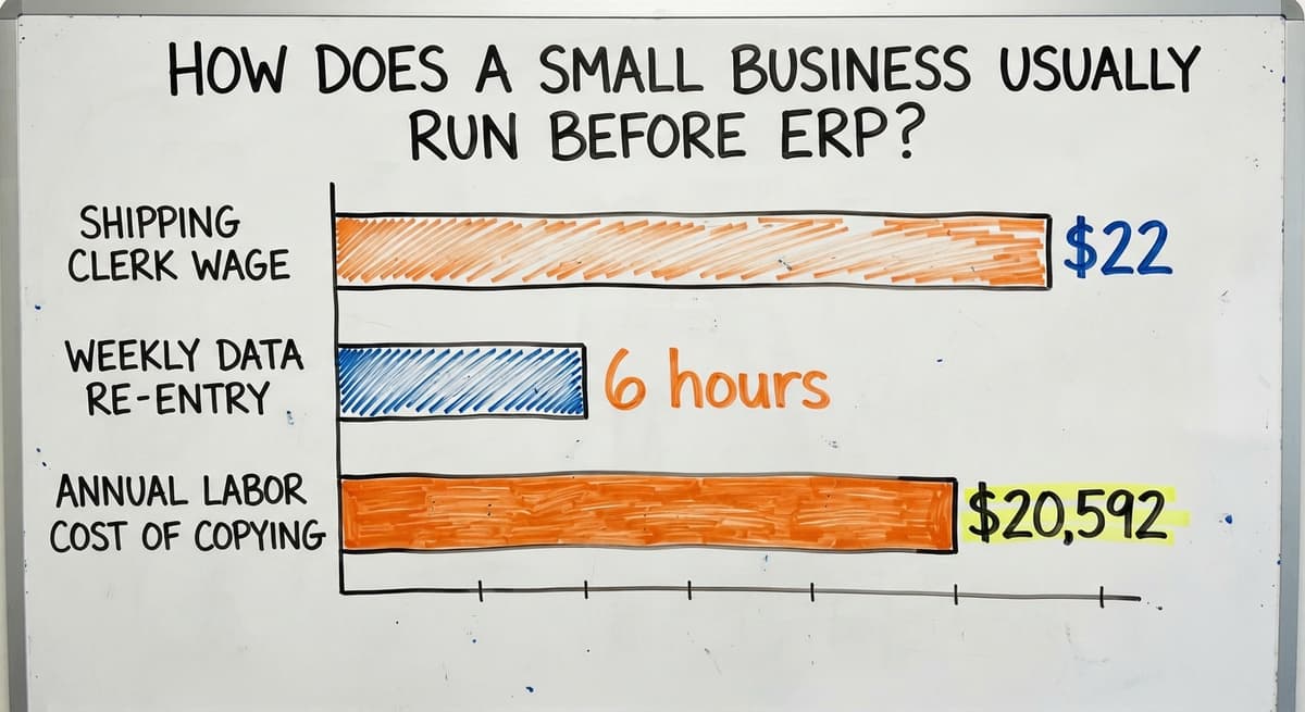 How Does a Small Business Usually Run Before ERP?, in figures