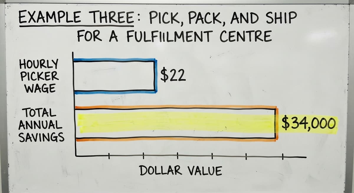 Example Three: Pick, Pack, and Ship for a Fulfilment Centre, in figures