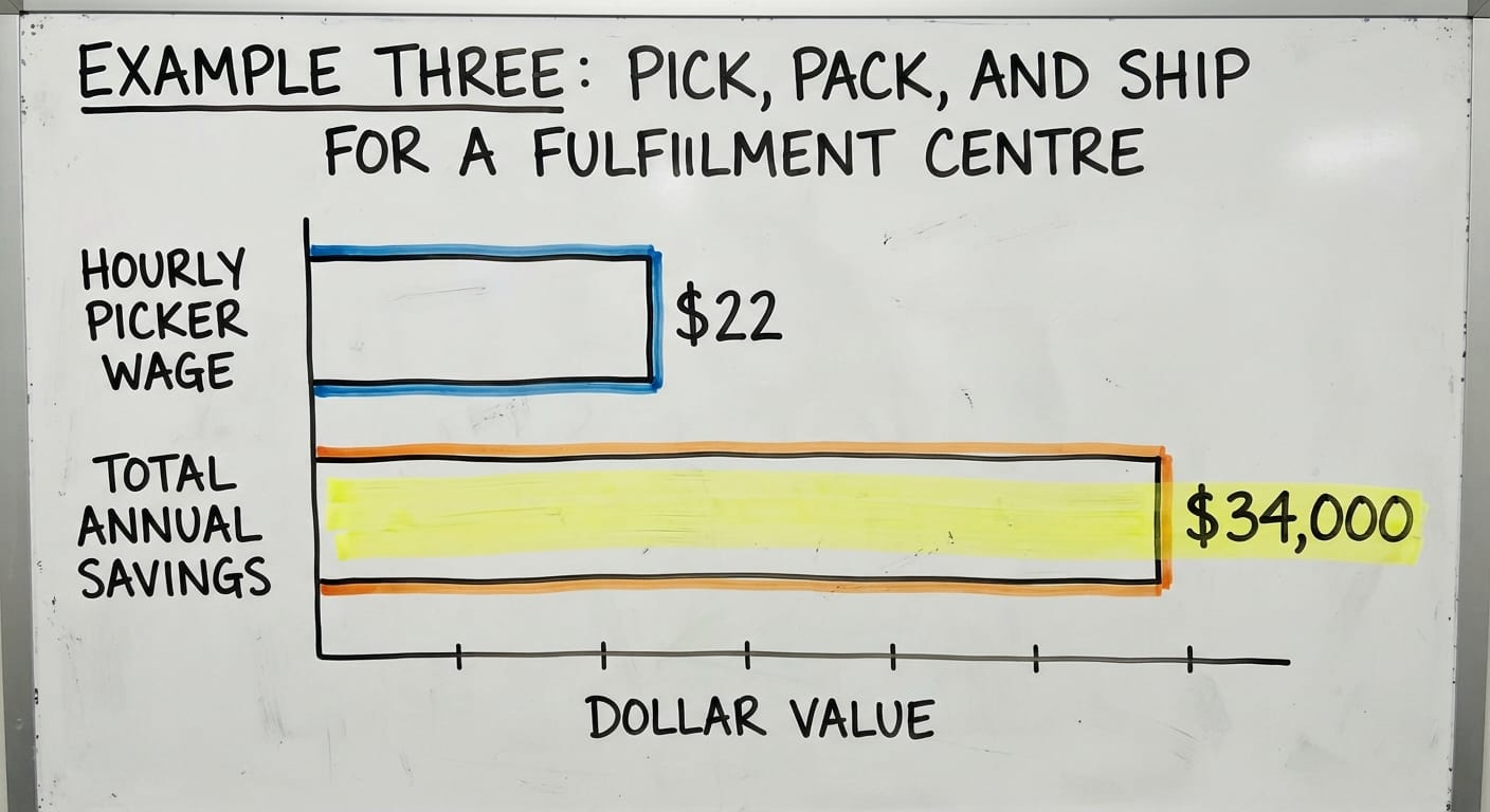 Example Three: Pick, Pack, and Ship for a Fulfilment Centre, in figures