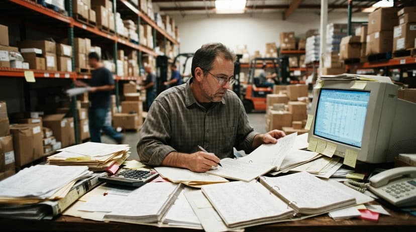 The manual process excess inventory replaces