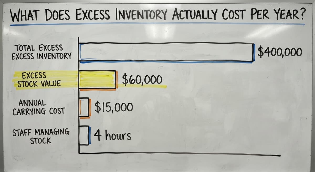 What Does Excess Inventory Actually Cost Per Year?, in figures