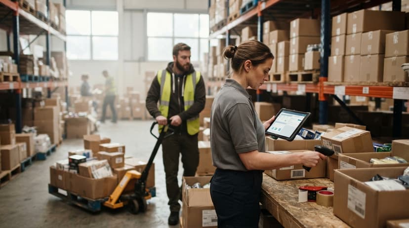 The team who would use free inventory management software for small business, mid-task
