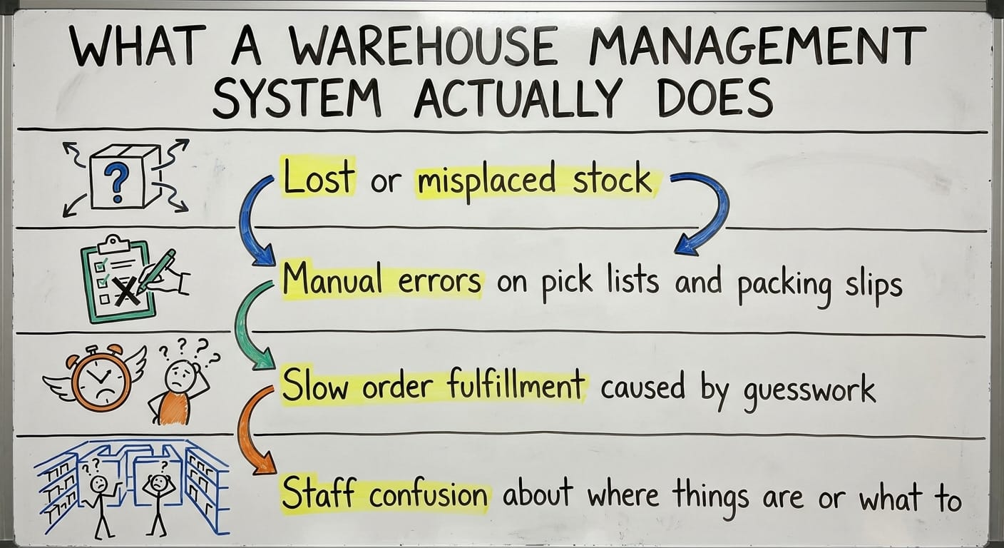 What a Warehouse Management System Actually Does, drawn out