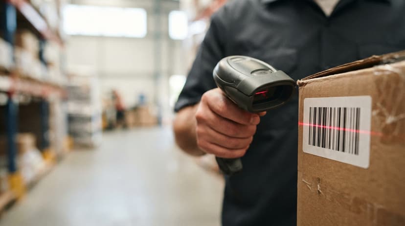 Close detail from the work how to create a barcode system for inventory supports