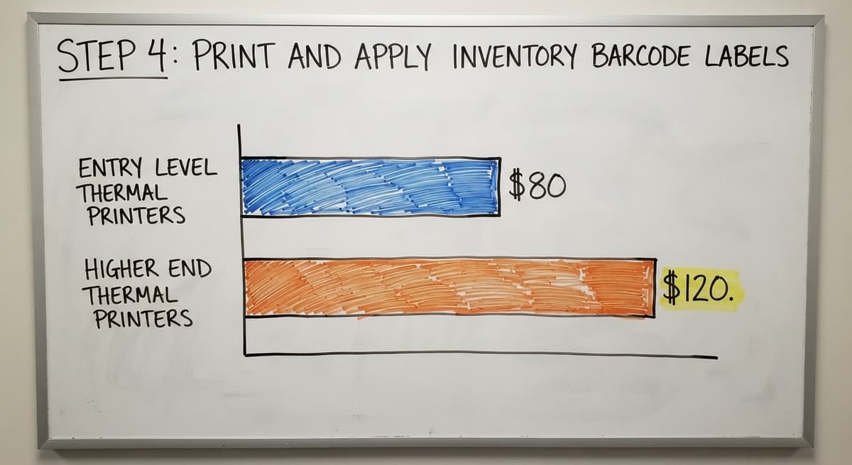 Step 4: Print and Apply Inventory Barcode Labels, in figures
