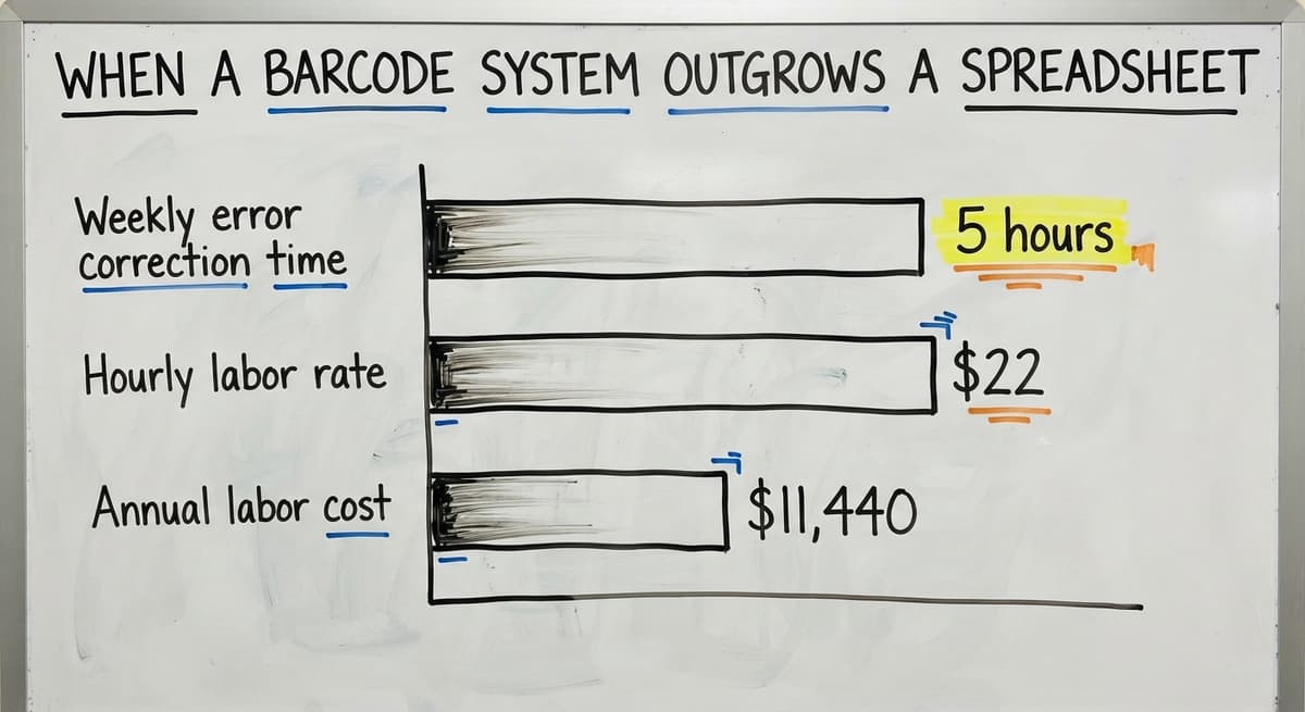 When a Barcode System Outgrows a Spreadsheet, in figures