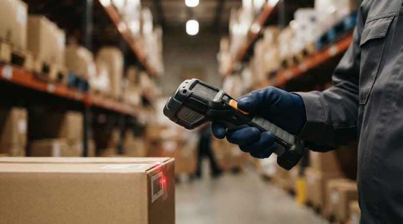 Close detail from the work how to create an inventory tracking system? supports