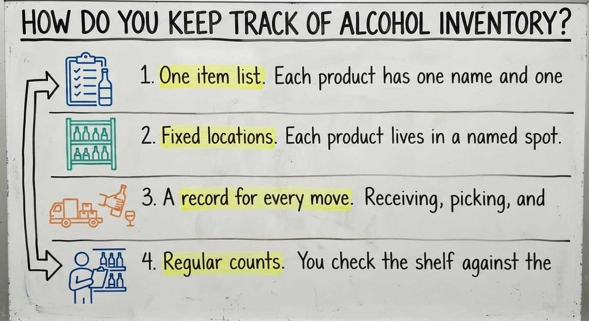 How Do You Keep Track of Alcohol Inventory?, drawn out