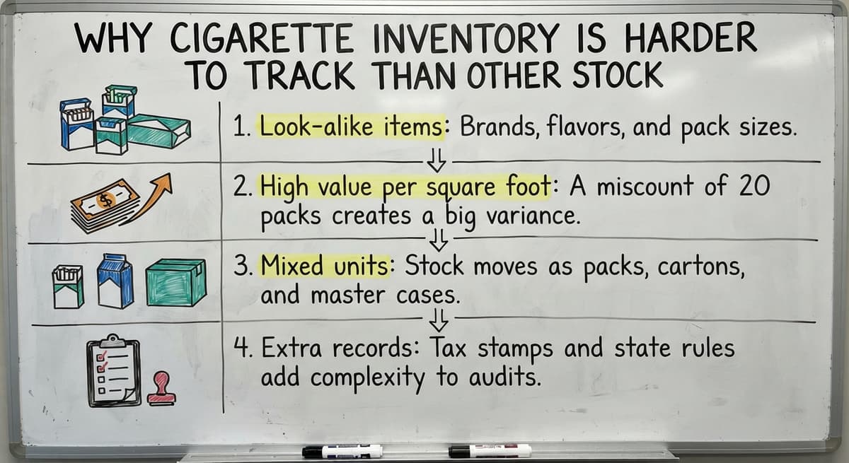 Why Cigarette Inventory Is Harder to Track Than Other Stock, drawn out