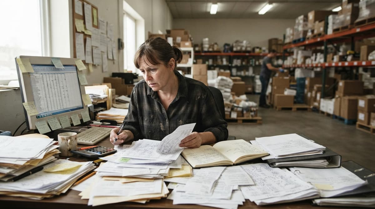 The manual process how to keep track of consignment inventory replaces