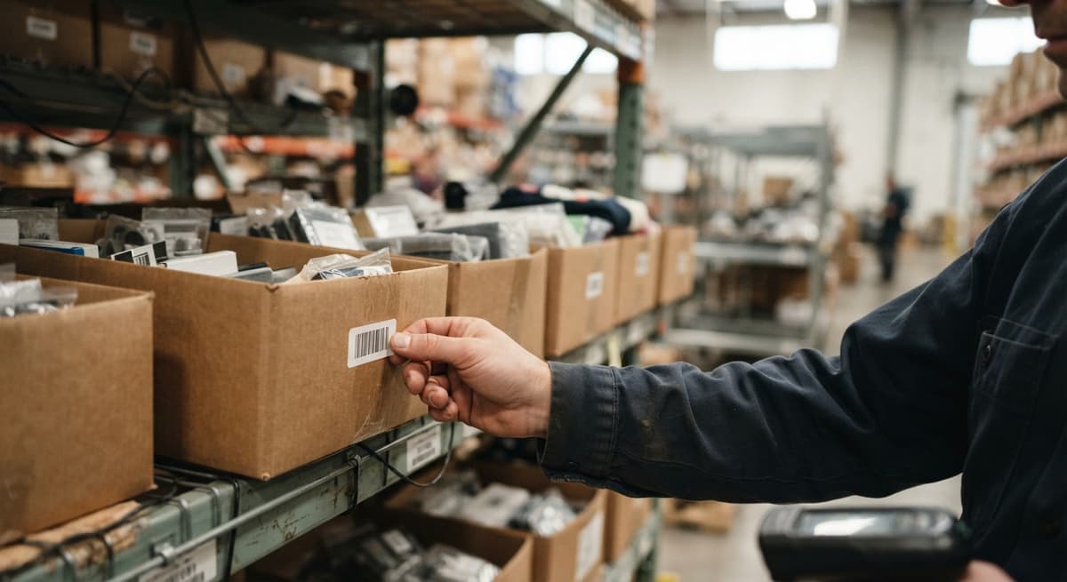 Close detail from the work how to keep track of ebay inventory supports