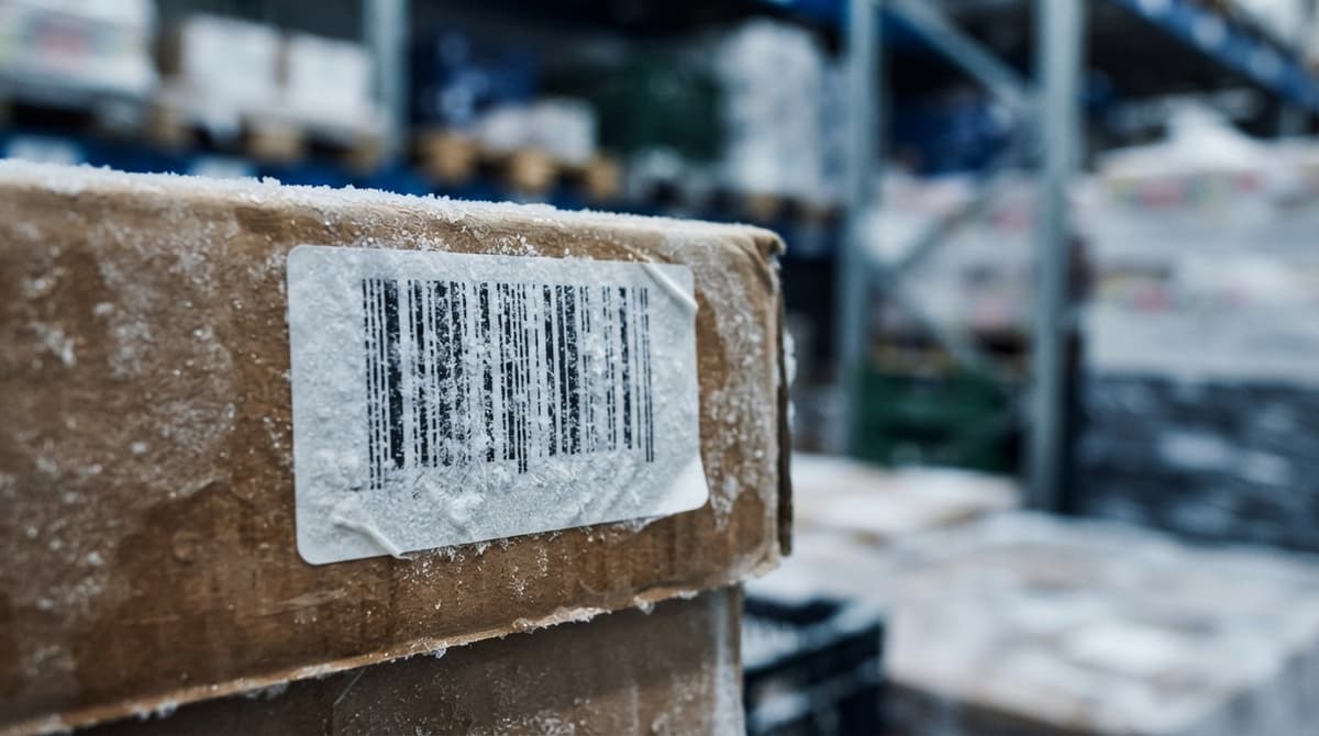 Close detail from the work how to keep track of freezer inventory supports