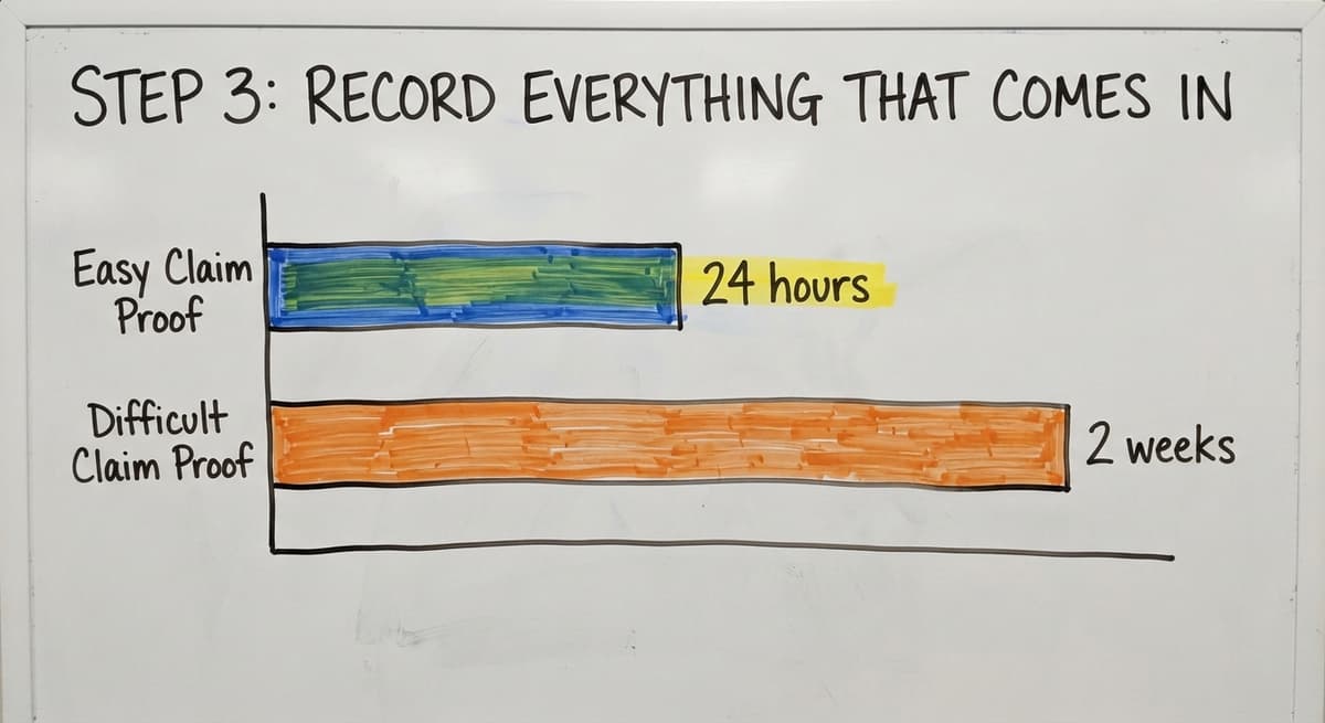 Step 3: Record Everything That Comes In, in figures