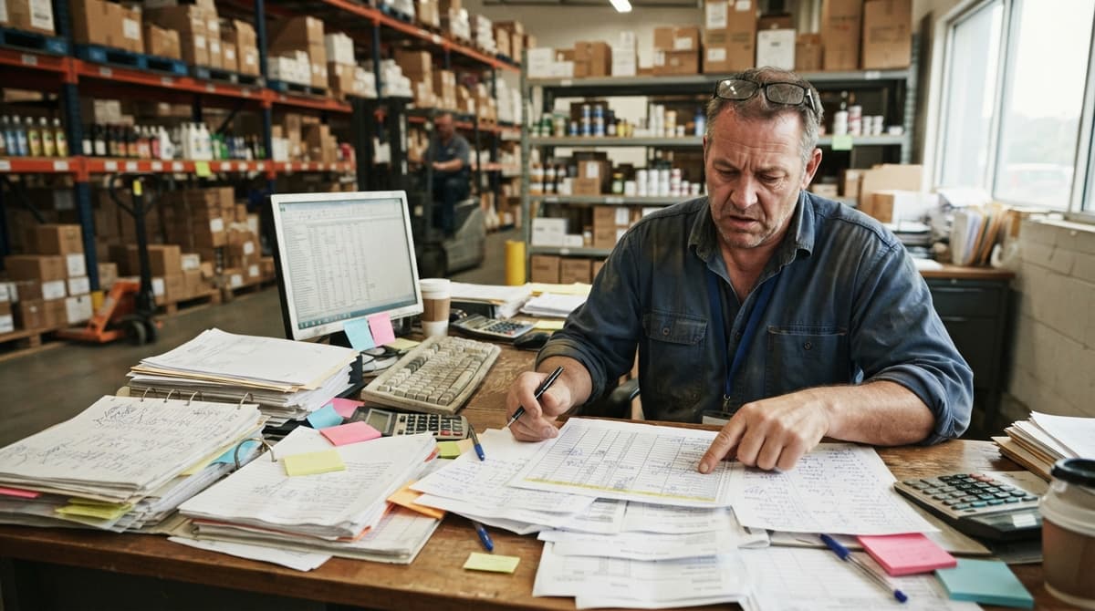 The manual process how to keep track of inventory electronically replaces