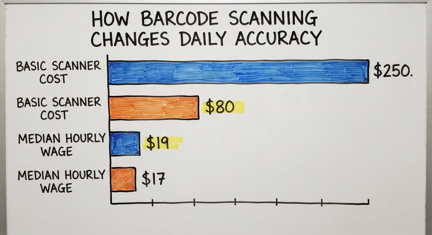How Barcode Scanning Changes Daily Accuracy, in figures