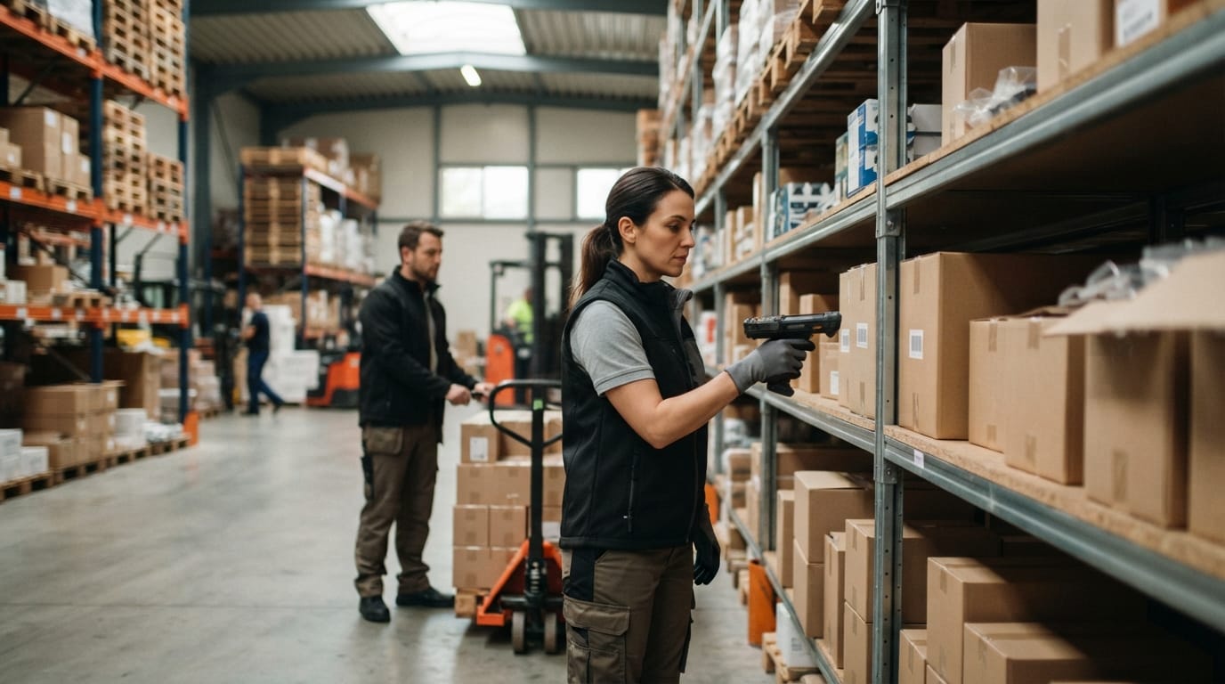 The team who would use how to keep track of inventory in warehouse, mid-task