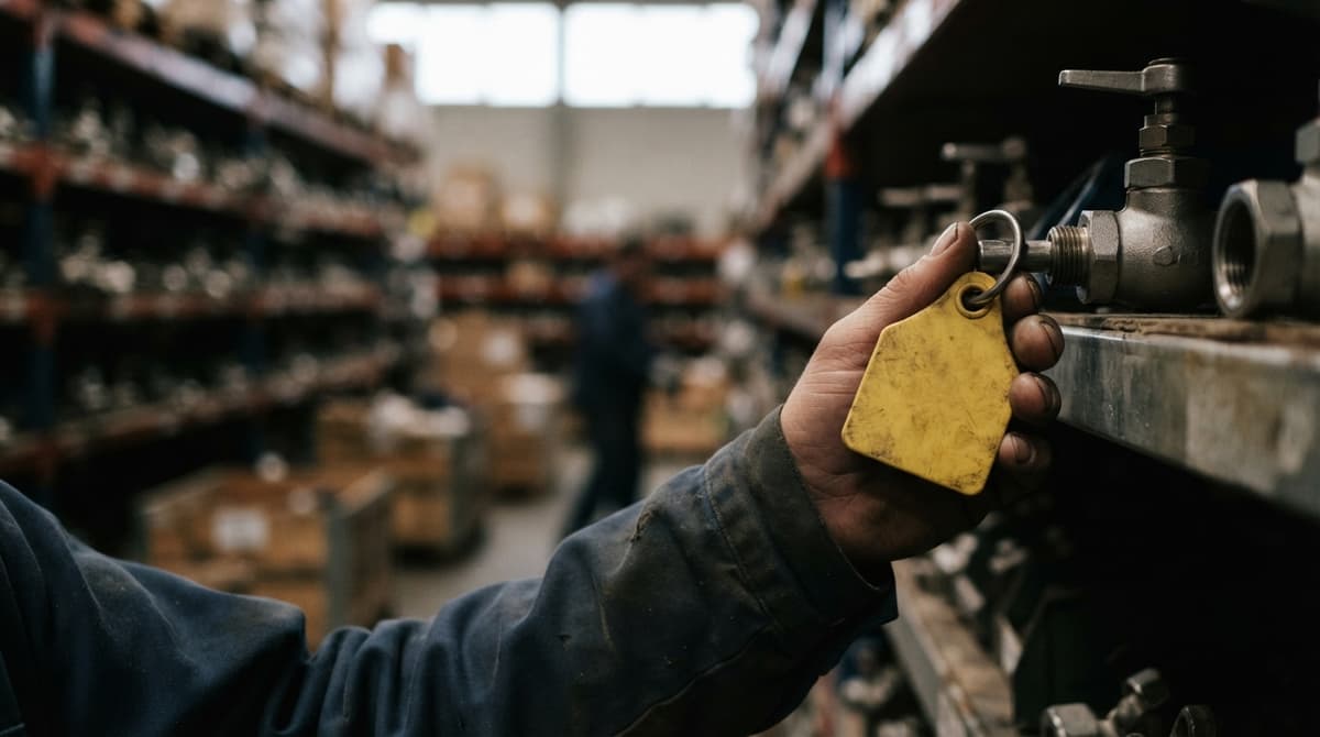 Close detail from the work how to keep track of inventory on clover supports