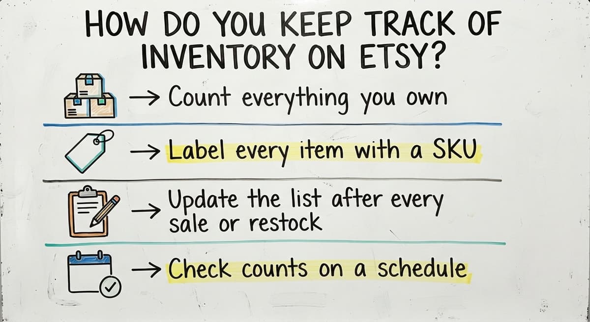 How Do You Keep Track of Inventory on Etsy?, drawn out
