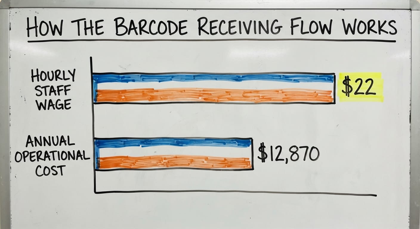 How the Barcode Receiving Flow Works, in figures