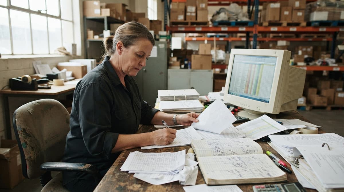 The manual process how to keep track of inventory replaces