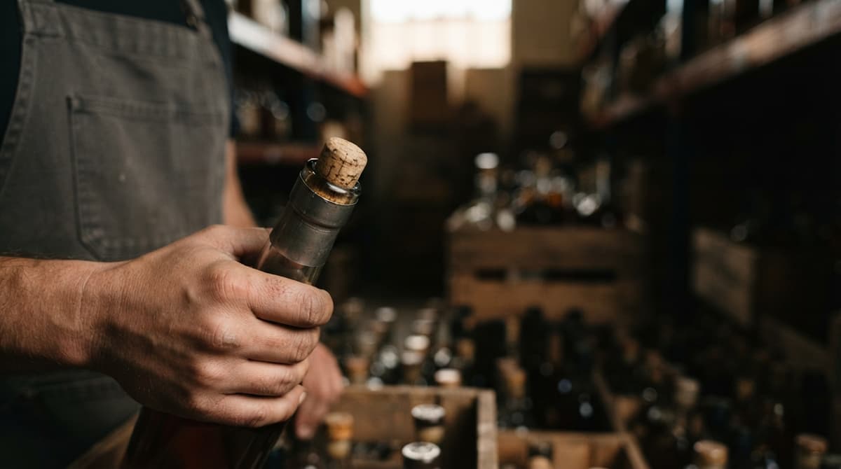 Close detail from the work how to keep track of liquor inventory supports